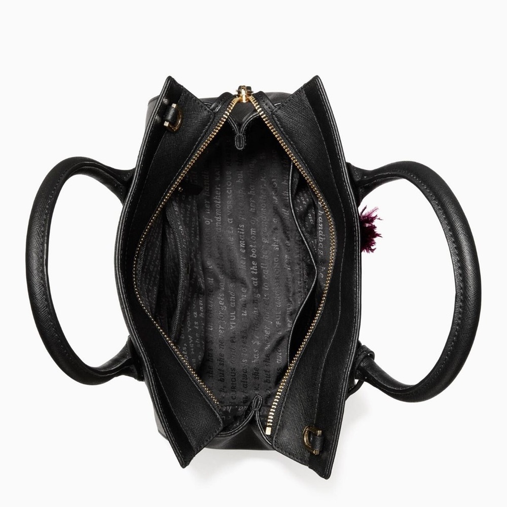 LIKE NEW KATE SPADE IMAGINATION ROOSTER SMALL CANDACE |BLACK SMOOTH CALF LEATHER - Picture 4 of 10